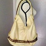 Charming Charlie sparkly jeweled hobo shoulder bag handbag cream Photo 1
