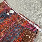 Sundance Kalini Shorts Floral Stripes Brown Contrast Trim Linen Size L Petite Photo 8