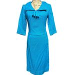 1960s Eve Le qoc Tiffany Blue Retro Pencil Dress Women size 4 Vintage Photo 1