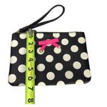 Betsey Johnson Pouch Wristlet Cluth Purse Black White Polka Dots Photo 1