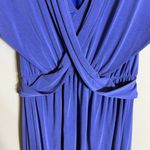 Free People Cupro Mini Dress Women's Small Blue Sleeveless V-Neck Vacation Flowy Photo 9