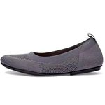 FitFlop  Allegro Women's 10 Gray Metallic Knit Slip On Flats Shoes Comfort NEW Photo 4