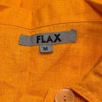 Flax  by Jean Engelhart Orange Linen Artsy Lagenlook Lightweight Jacket Size M Photo 5