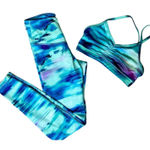 Old Navy  Leggings & Bra‎ Bralette Set SMALL Cosmic Abstract Gym Pilates Workout Photo 0