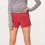 Lululemon Run Times Short II *4" Persian Red Size 6 Photo 1