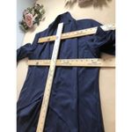 Serena Williams Cardigan Womens Medium Navy Blue Ruffle Hem Open Front Drape Photo 8