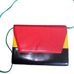 Multicolor Colorblock Envelope Crossbody Bag in Red/Yellow/Black/Royal Blue/Teal Photo 0