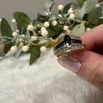 14K White Gold Sapphire & Diamond Ring Photo 4