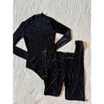 Naked Wardrobe  Burnout Black Leopard Two Piece Set Photo 2