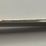 Gucci  Sterling Silver Double Beaded Chain Necklace w/ Logo Bar Pendant- Preowned Photo 8