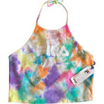 FILA  NEW Large halter crop top tie die spell out Photo 0