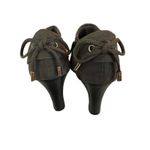 Coach and Four Women’s 9.5 Gray Ankle Booties Heels Zip Bow Classic Chic EUC Photo 4