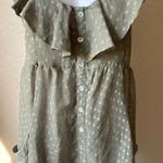 Daniel Rainn  | Green Ruffle Polka Dot Mini Dress with Pockets | Medium Photo 0