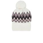 Hat Attack Fair Isle Beanie in Ivory Pink New Womens Winter Hat White Photo 2