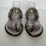 Vince Camuto Sandals Amarilis Metallic Snake Jeweled Studded Toe Loop Size 8 M Photo 5