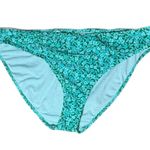 Aerie NWT AE Bikini Bottom Tropical Teal Floral Swimsuit Bottom Women’s Sz XL Photo 3
