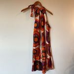 Veronica M  Printed Halter tie at neck Slip On Dress with elastic at hip Small Photo 3