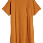 Madewell  Rib T-shirt Dress In Golden Pecan Size XS Photo 0
