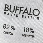 NEW BUFFALO DAVID BITTON Cotton Rich Yarn Dye Striped Short Sleeve Dress Small Black Photo 4