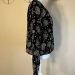 Norton Mcnaughton Vintage  Black Floral Velvet Metallic Brocade Blazer Size 6 Photo 3