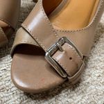 Michael Kors KORS  Peep Toe Buckle Platform Heels Size 7.5 Photo 2