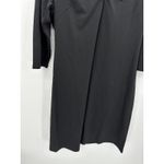 Liz Claiborne  Solid Black 3/4 Sleeve V-Neck Midi Dress Women's Size‎ 10 Photo 1