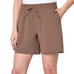 Mondetta Women's Moisture Wicking Woven Paper Bag Short w Pockets Small Photo 6