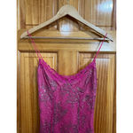 Betsey Johnson Vintage  Pink Feminine Dainty Metallic Lace Tulle Slip Dress Sz 2 Photo 4