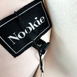 Nookie  Hermosa Midi Dress Blush Pink Ruffle Off Shoulder Stretch Cocktail L NWT Photo 5