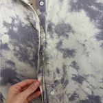 NWT ACOA Gray Tie Dye Satin Button Down Photo 4