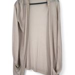 Gap | L | Cardigan Sheer Open Front Sweater Large Sequin Mesh Trim Cream Beige Photo 0