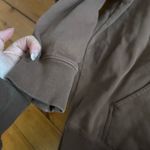 Brandy Melville John galt  oversized Brown Women's Hoodie full zip sweatshirt Photo 3