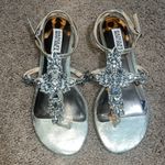 Badgley Mischka  Cara‎ II Crystal Embellished Flat Sandal Rhinestone Bling 7 Photo 2