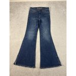 American Eagle Jeans Womens 6 Super High Rise Flare Dark Wash Stretch Denim Blue Photo 1