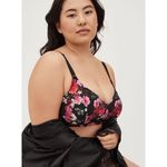 Torrid  Marah Floral Black Pink Dream Wire-Free Bra 44D Photo 7