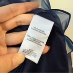 Taylor Pleated One Shoulder Organza Gown Navy Blue 16 Photo 6