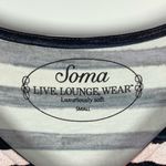 Soma Women's Batwing Striped Ombre Lounge Nightgown Multicolor Size Small Pink Photo 3