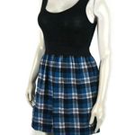 Max Rave  Medium Black Plaid Basic Sleeveless Dress Photo 2