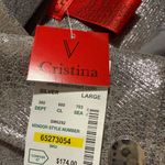 Christina Silver Metallic Moto Biker Jacket Women's Large NWT Punk Rock Edgy Photo 8