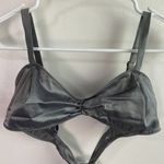 SKIMS NWOT Chrome Woven Shine Tie Back Bralette Photo 9