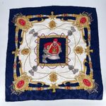 Stunning Silk Grand Uniform Style‎ Scarf hand rolled edges Blue Photo 0