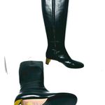 Gucci  Black Calfskin Leather Knee-High Boots w Crystal Embellished Heels EU 36.5 Photo 13