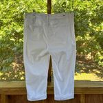 NYDJ  Women's White Crop Jeans Rhinestone Cuffs Size 16 Photo 1