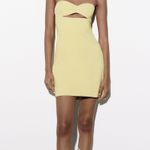 ZARA Bodycon Strapless Mini Lemon Party Coctail Shower Bridal 🍋Dress Photo 27