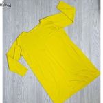 Eileen Fisher  mustard yellow long cap sleeve shirt dress with oversized pockets Photo 2