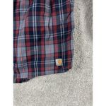 Carhartt Women's Size (M 8-10) Navy & Red Flannel Button Up Casual Work EUC Photo 1