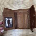 Fossil Brown Leather Warm Earth Tones Patchwork Wallet Bifold Zipper Coin Photo 4