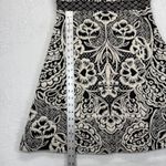 Anthropologie Ettawa  Dress Black White Floral Tapestry Sleeveless‎ Size S Photo 3