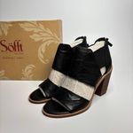 Söfft Pemota Leather Block Heel Sandals in Black Size 6 Photo 1