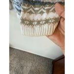 DressBarn Long Sleeve Fair Isle Cardigan Sweater Cotton Multi Women's Plus 14/16 White Photo 2